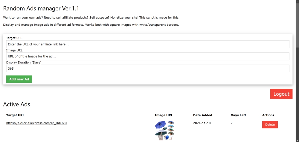 Monetizing a website with your own ads