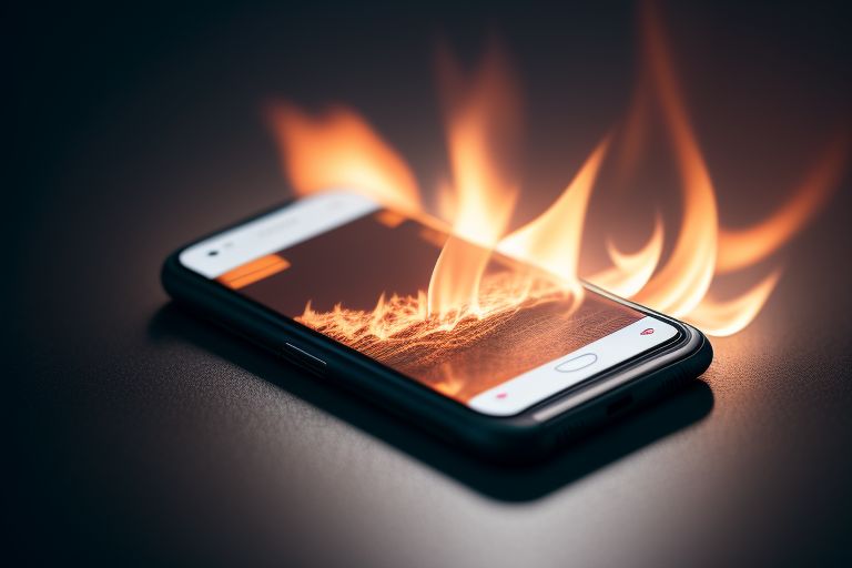 phone in flame